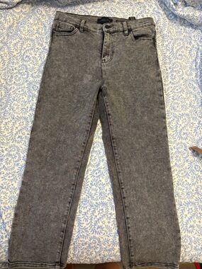 Kendall & Kylie Women's Washed Black Straight Leg Jeans